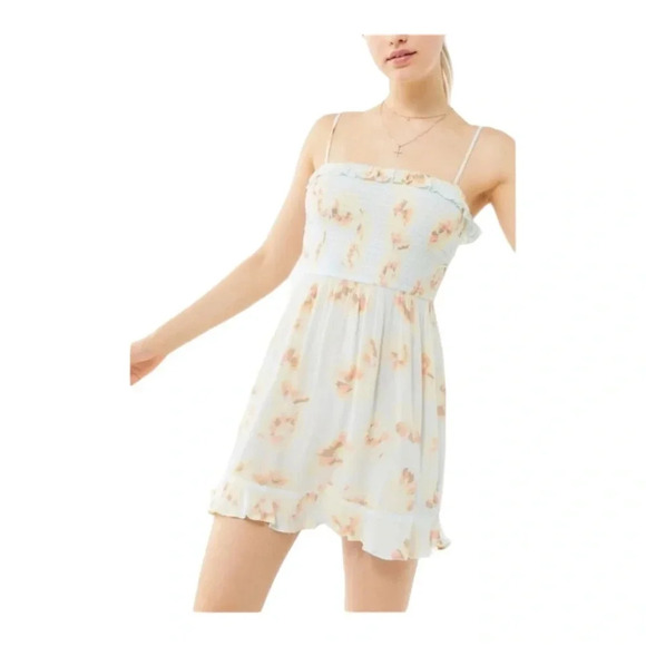 Urban Outfitters Sabrina Floral Print Gauze Dress Medium - Picture 3 of 8